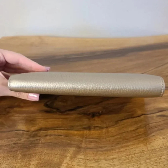 Gucci Continental Bronze Metallic Long Leather Wallet - Picture 6 of 16